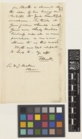 Letter from F.[Francis] Boott to Sir William Jackson Hooker; from [London, England]; c.1856; one page letter comprising one image; folio 53a