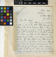 Letter from Dorothy Talbot to Dr Otto Stapf; from Oban, Calabar, South Nigeria; 22 Jan 1912; Eleven page letter comprising of eight images; folios 514-516