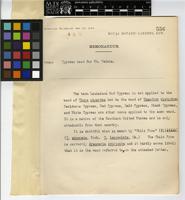 Memorandum from the Royal Botanic Gardens, Kew; from Richmond, Surrey; c 1919; one page letter comprising one image; folio 556