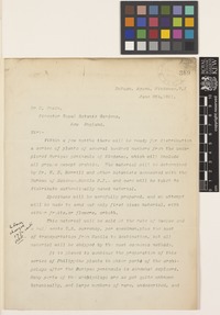 Letter from C.M.[Charles Martin] Weber to Sir David Prain; from Butuan, Agusa [Agusan], Mindanao, [Philippines]; 6 June 1911; two page letter comprising two images; folios 389 - 390