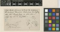 Postcard from Captain Taylor to Sir William Thiselton-Dyer; from 8 Seaton Avenue, Plymouth; 18 July 1887; two page postcard comprising two images; folio 188
