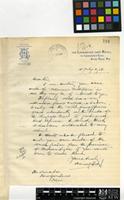 Letter from Leonard Starf[?] to Sir Arthur William Hill; from The Lancaster-Gate Hotel, 74, Lancaster Gate, Hyde Park, London; 15 July 1928; one page letter comprising one image; folio 724