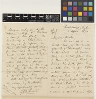 Letter from G.H.K.[George Henry Kendrick] Thwaites to Sir Joseph Dalton Hooker; Peradeniya, Ceylon [Sri Lanka]; 2 Apr 1870; four page letter comprising two images; folio 395