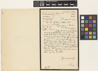 Letter from A.[Andrew Thomas] Gage to Sir David Prain; from Royal Botanic Gardens, Sibpur, Calcutta [Shibpur, Kolkata, India]; 11 Aug 1910; one page letter comprising one image; folio 193