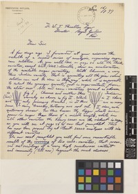 Letter from J.D.[Jan Derk] Kobus to Sir William Thiselton-Dyer; from Proefstation Oost-Java, Pasoeroean, Java [Pasuruan, East Java, Indonesia]; 16 Aug 1899; two page letter comprising two images; folios 74 - 75