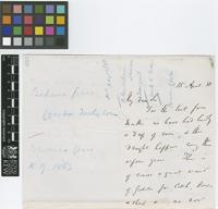 Letter from W.[William] Robinson to The Royal Botanic Gardens, Kew; from [Bahamas]; 15 Apr 1880; three page letter comprising two images; folio 653