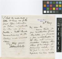 Letter from C.B.H. Mitchell to The Royal Botanic Gardens, Kew; from Government House, Belize; 14 May c.1880; four page letter comprising two images; folio 428