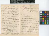 Letter from H.[Henry] Powell to Daniel Morris; from Botanical Station, St Vincent; 6 Nov 1891; four page letter comprising two images; folio 510