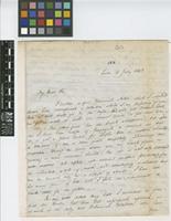 Letter from William Jameson to Sir William Jackson Hooker; from Quito [Ecuador]; 18 July 1843; two page letter comprising two images; folio 156