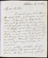 Sir James Edward Smith, Holkham [Hall, Norfolk], to Sir Thomas Gery Cullum, Bury St Edmunds, Suffolk
