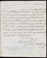 Thomas Velley, Bath, [Somerset], to James Edward Smith