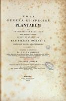 Nova Genera et Species Plantarum. Volume 1